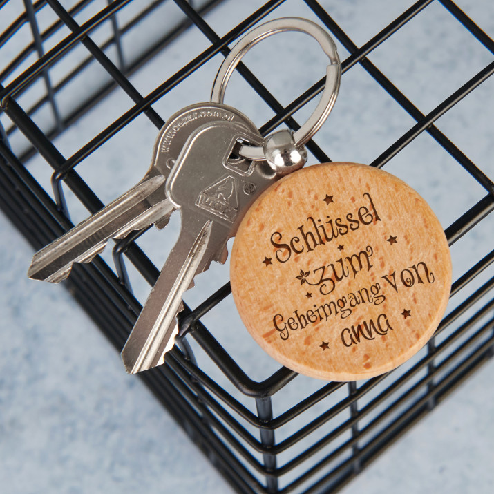 Geheimgang - Schlüsselanhänger aus Holz Geheimgang - Schlüsselanhänger aus Holz